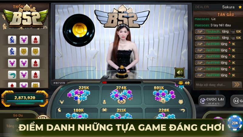 Điểm danh những tựa game đáng chơi tại Live Casino B52