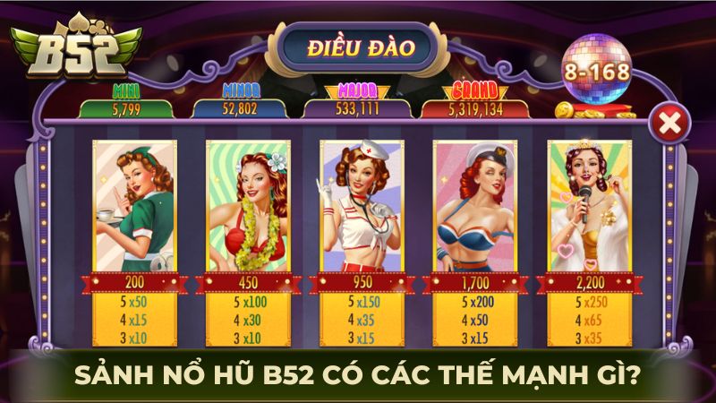 Sảnh nổ hũ B52 có các thế mạnh gì đáng chú ý?