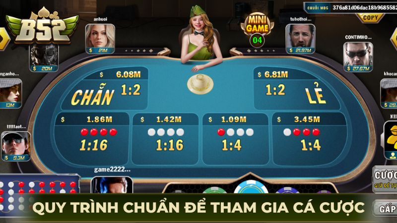 Quy trình chuẩn để tham gia cá cược an toàn tại nhóm game xóc đĩa B52